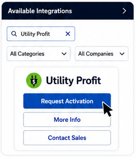 Search for Utility Profit and click Request Activation