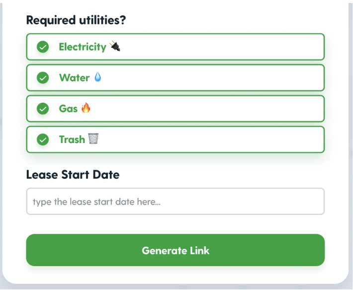 turning on the utilities for a house